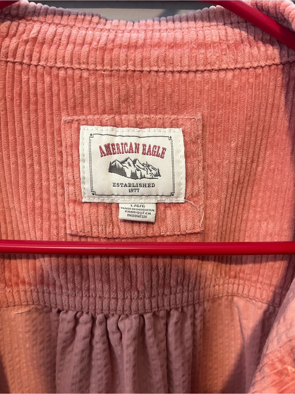 American Eagle Outfitters Corduroy Button-Up Jacket in Dusty Rose - Picture 3 of 3